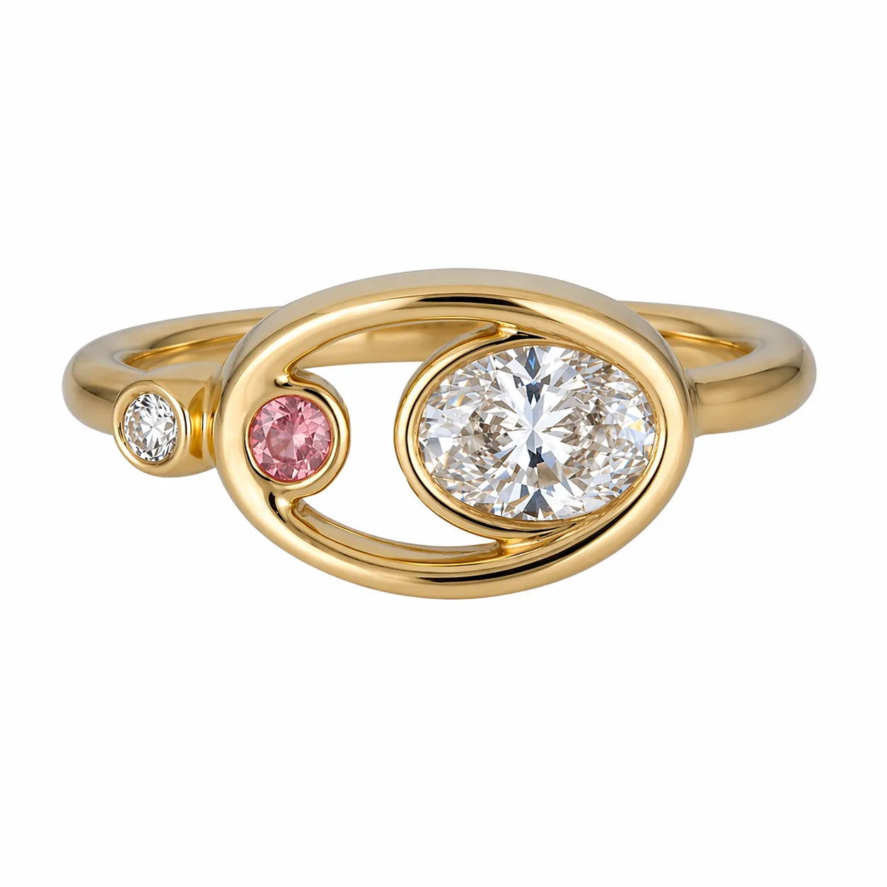 Elara Ring gold tourmaline birthstone