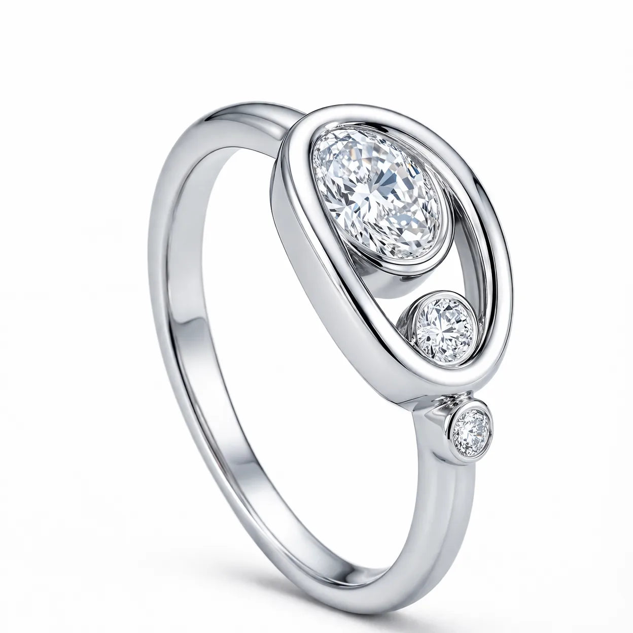 Elara Ring all diamond white gold Olivia's October