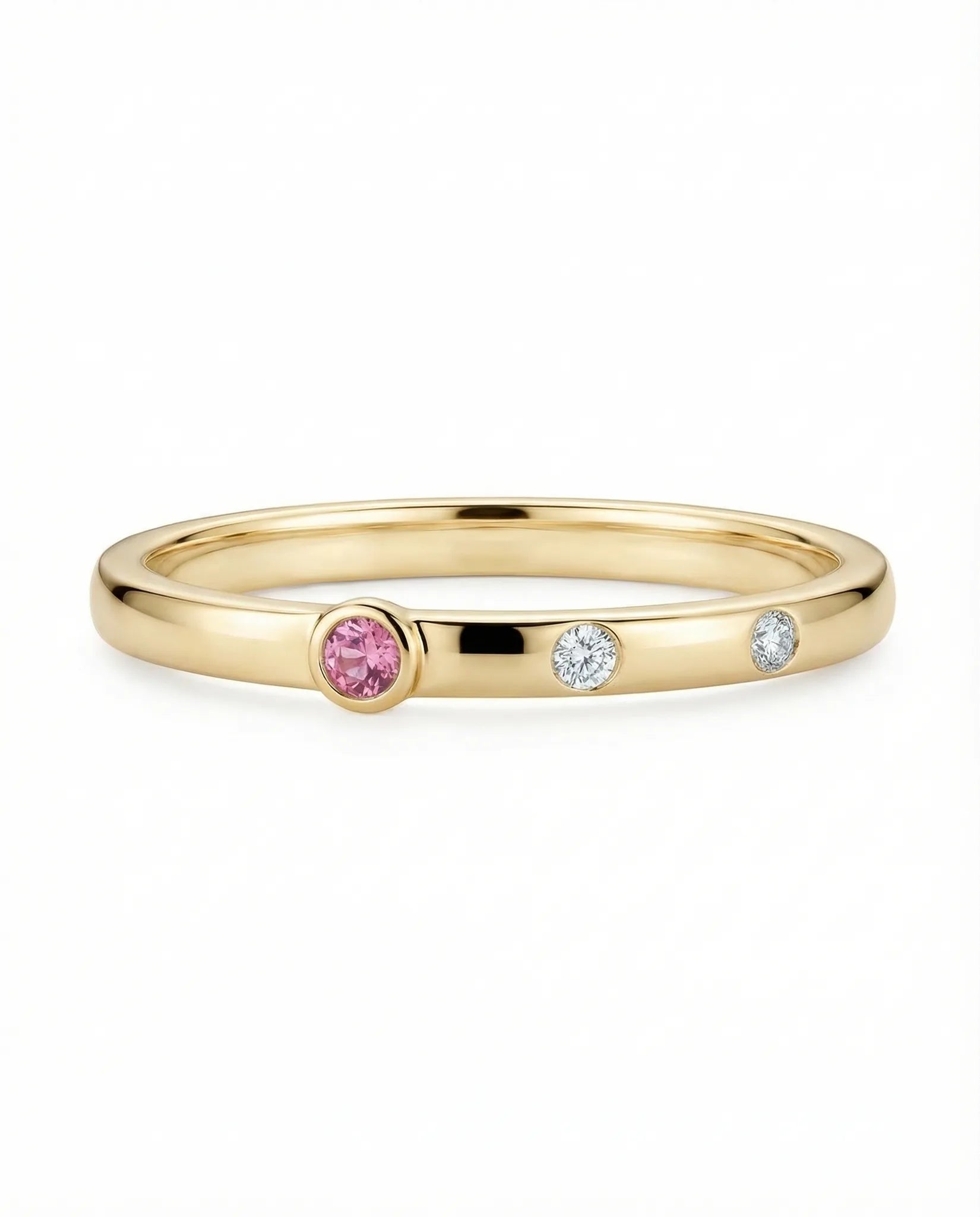 Vega Ring gold tourmaline lab grown diamonds