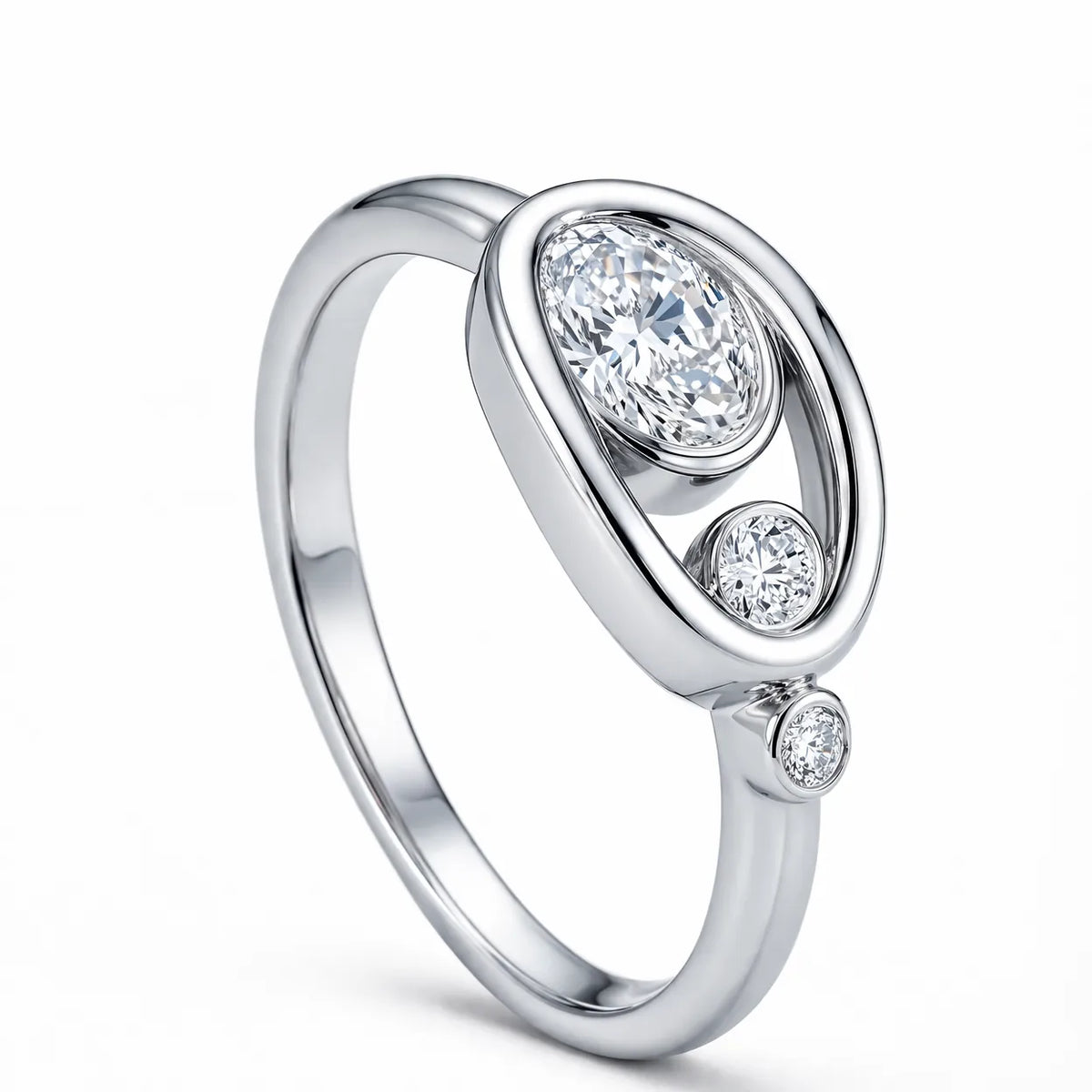 Elara Ring all diamond white gold Olivia's October