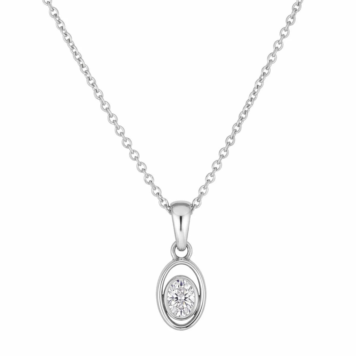 Jem Pendant white gold lab grown diamond