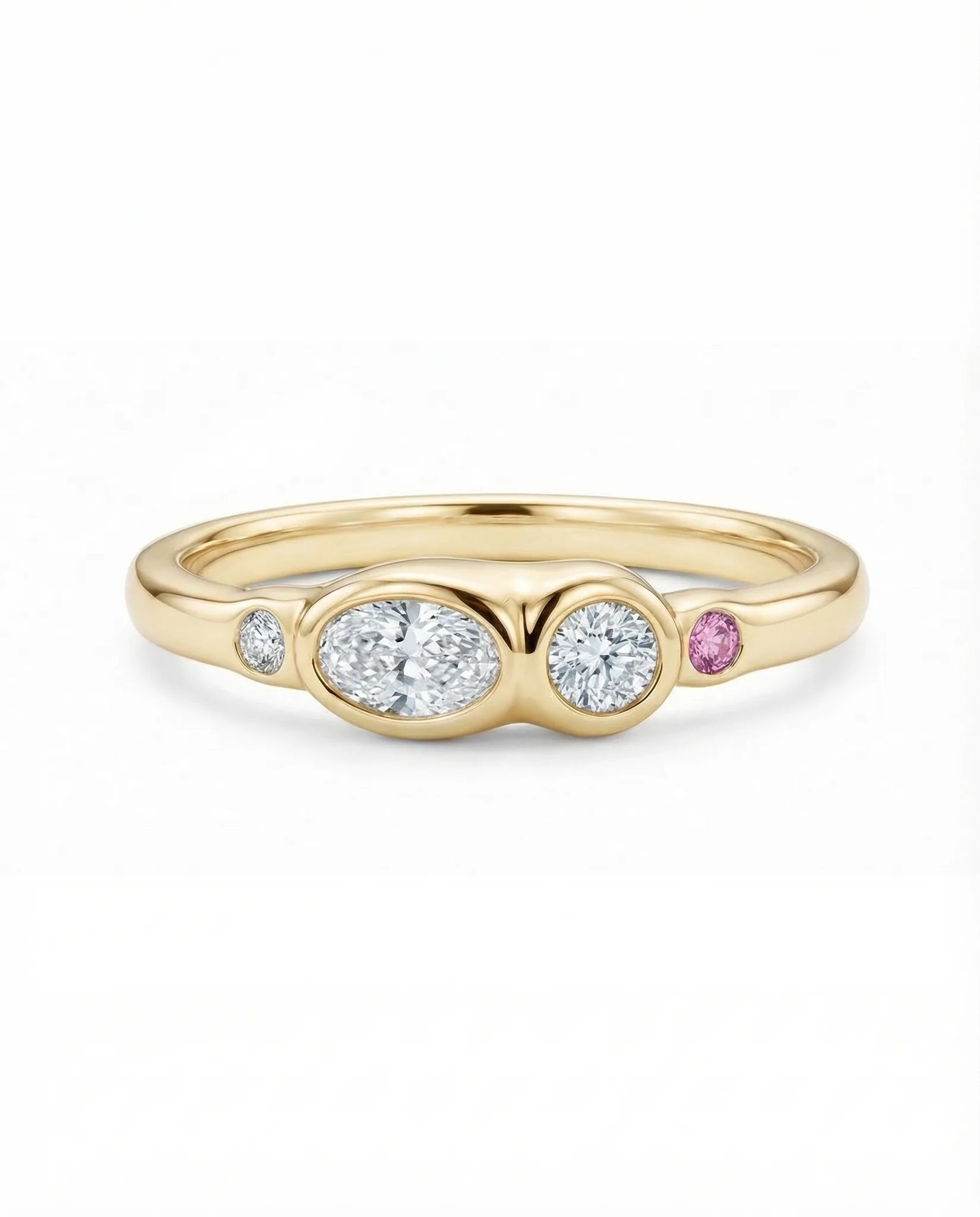 Lyra Ring gold tourmaline birthstone