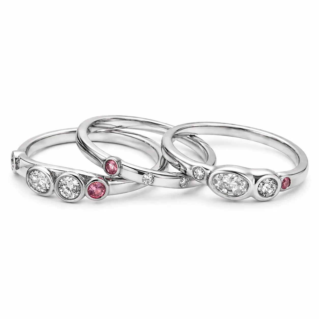 Signature Set gold ring stack alternate view